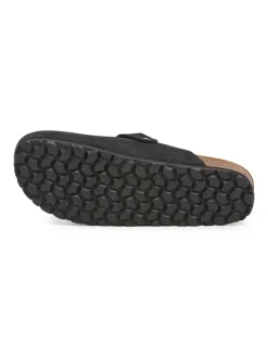 Leren clogs zwart