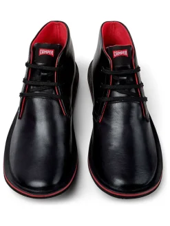 Leren enkelboots zwart