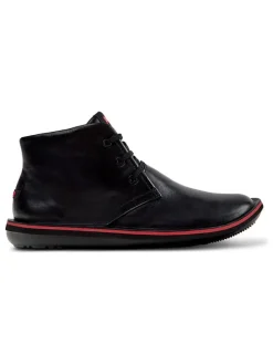 Leren enkelboots zwart