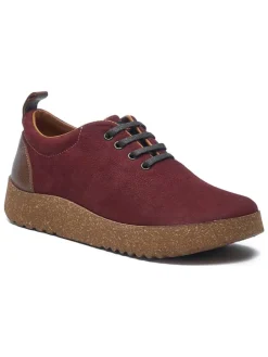 Leren enkelschoenen bordeaux