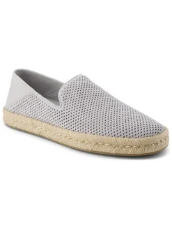 Leren espadrilles grijs