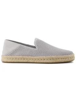 Leren espadrilles grijs