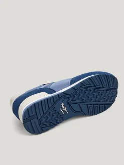 Leren hardloopschoenen blauw