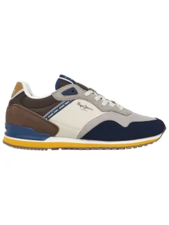 Leren hardloopschoenen grijs