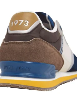 Leren hardloopschoenen grijs