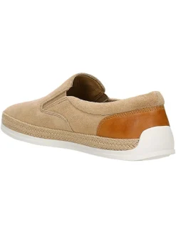 Leren instappers beige
