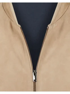 Leren jas beige
