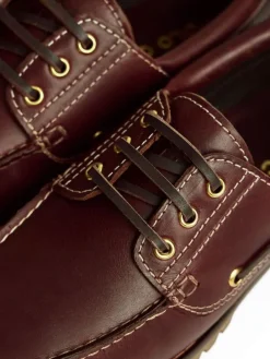Leren mocassins bordeaux