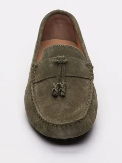 Leren mocassins "Dalton" kaki