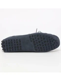 Leren mocassins donkerblauw