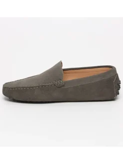 Leren mocassins grijs
