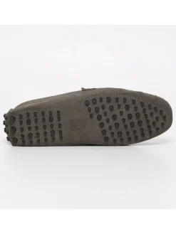 Leren mocassins grijs