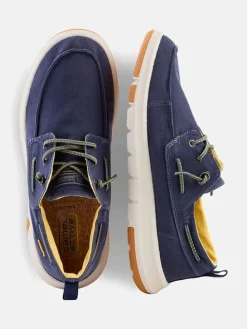 Leren mocassins "Harvest" donkerblauw
