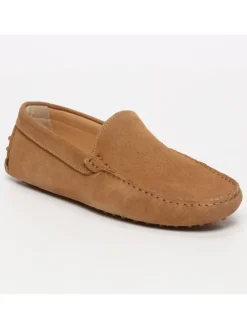 Leren mocassins lichtbruin