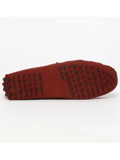 Leren mocassins rood