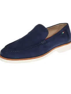 Leren mocassins "Salvatore" donkerblauw
