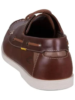 Leren mocassins "Search" lichtbruin