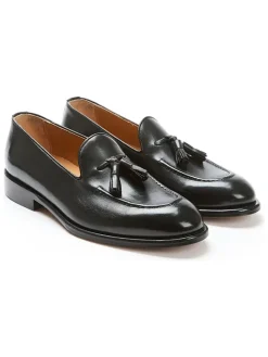 Leren mocassins zwart