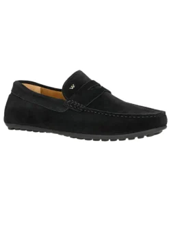 Leren mocassins zwart