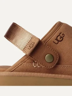 Leren pantoffels "Goldencoast II" lichtbruin