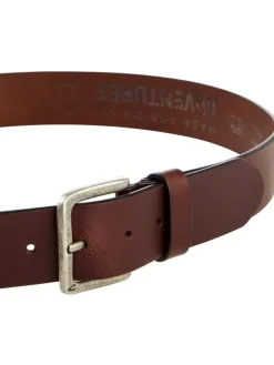 Leren riem donkerbruin