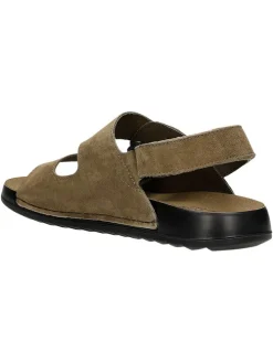 Leren sandalen beige