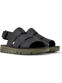 Leren sandalen zwart