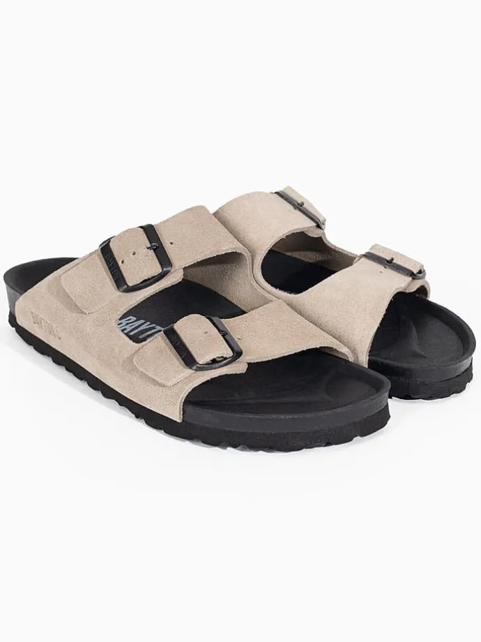 Leren slippers "Atlas" beige