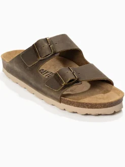 Leren slippers 