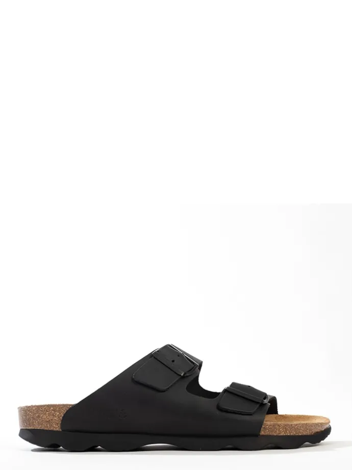 Leren slippers "Atlas" zwart