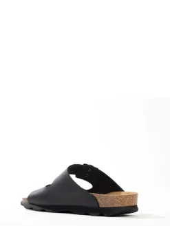 Leren slippers "Atlas" zwart