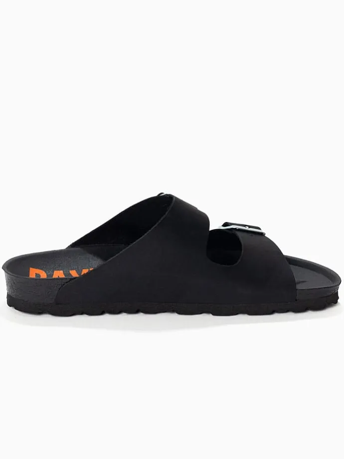 Leren slippers "Atlas" zwart