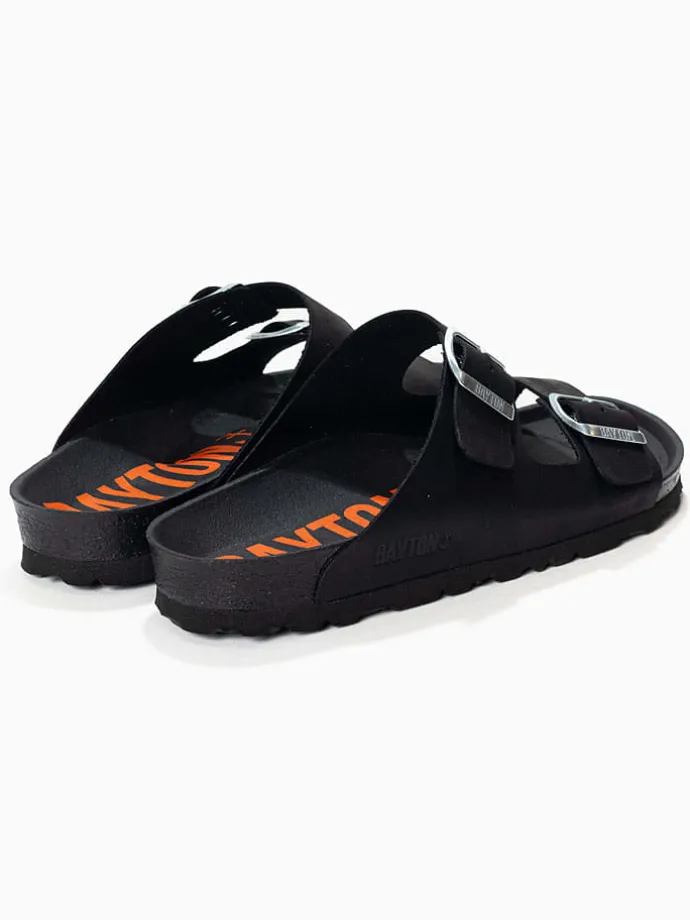 Leren slippers "Atlas" zwart