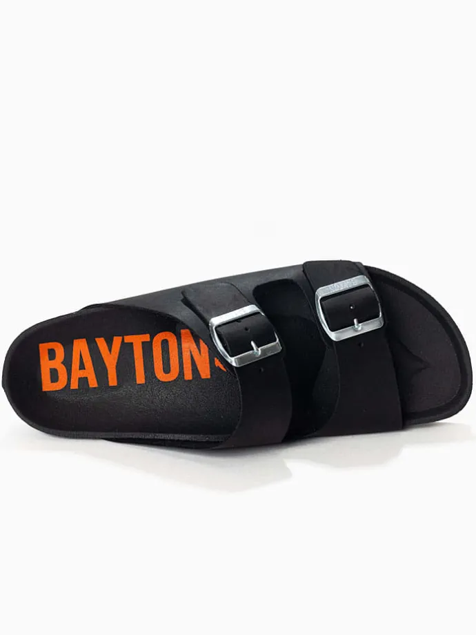 Leren slippers "Atlas" zwart