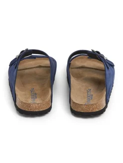 Leren slippers blauw