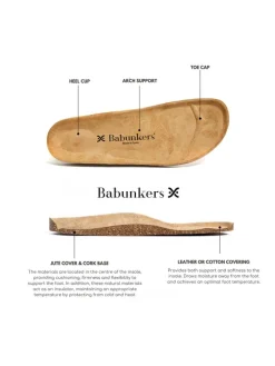 Leren slippers blauw