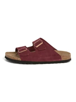 Leren slippers bordeaux