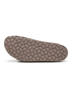 Leren slippers bruin