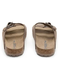 Leren slippers bruin