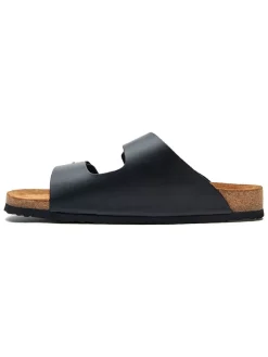 Leren slippers zwart