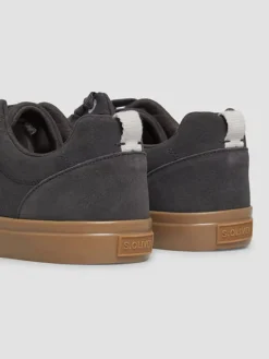 Leren sneakers antraciet