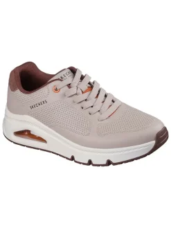 Leren sneakers beige