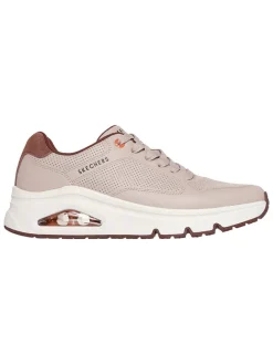 Leren sneakers beige