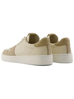 Leren sneakers beige
