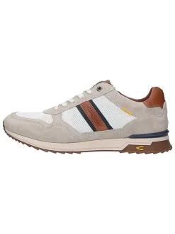 Leren sneakers beige/wit/lichtbruin