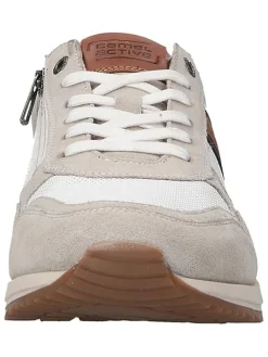 Leren sneakers beige/wit/lichtbruin