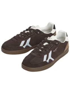 Leren sneakers bruin