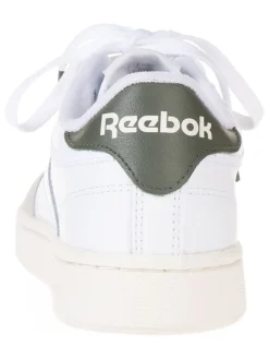 Leren sneakers "Club C Ground" wit/kaki