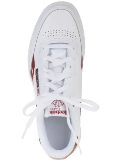 Leren sneakers "Club C Revenge" wit/rood/lichtbruin