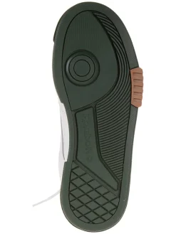 Leren sneakers "Club C Vintage" wit/kaki